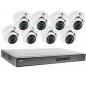 Preview: Videoüberwachung Set 8x IR Dome Überwachungskamera 600/720TVL, 8 Kanal H.264 DVR, 1TB -IS-NKS23