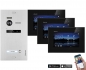 Preview: WLAN BALTER EVO 2-Draht Video Türsprechanlage für in 1-Familienhaus mit 3x7" Monitoren in Schwarz