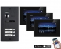 Preview: BALTER EVO 2-Draht BUS Komplettsystem mit Wifi , Türstation für ein 3-Familienhaus mit 3 Monitoren - Farbe Schwarz