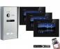 Preview: Aufputz WLAN Video Sprechanlage BALTER EVO 2-Draht BUS für 1-Familienhaus mit 3x Touchscreen 7 Zoll Monitor in Schwarz