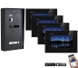 Preview: Aufputz WLAN Video Türsprechanlage BALTER EVO 2-Draht BUS für 1-Familienhaus mit 4x Touchscreen 7 Zoll Monitor in Schwarz