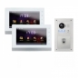Preview: IP Video Türsprechanlage mit 2x7" LCD und Unterputz Außenstation mit Fingerprint-2IPSET11F
