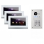 Preview: IP Video Türsprechanlage mit 3x7" LCD und Unterputz Außenstation mit Code-Funktion-3IPSET11C