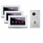 Preview: IP Video Türsprechanlage mit 3x7" LCD und Unterputz Außenstation mit Fingerprint-3IPSET11F