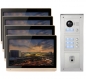 Preview: IP Türsprechanlage für 4-Familienhaus mit Fingerprint Aufputz-Außenstation und 4x10" LCD -4IPSET1004F