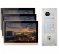 Preview: IP Videotürsprechanlage für 3-Familienhaus mit 3x10" LCD und Unterputz-Außenstation mit Fingerprint-3IPSET1014F