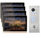 Preview: IP Videosprechanlage für 4-Familienhaus mit 4x10" LCD und Unterputz-Außenstation mit Fingerprint-4IPSET1014F