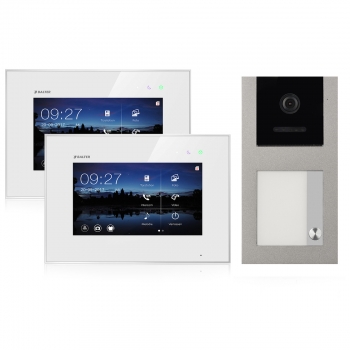BALTER EVO Aufputz Video Türsprechanlage 2-Draht BUS für 1-Familienhaus  2 x 7" Touchscreen Monitor und Hauptstromverteiler_1