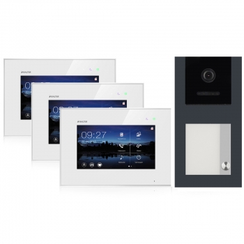 BALTER EVO Aufputz Video Türsprechanlage 2-Draht BUS für 1-Familienhaus  3 x 7" Touchscreen Monitor und Hauptstromverteiler_2