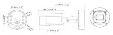 NEOSTAR 8.0MP EXIR IP Außenkamera, 2.8-12mm Motorzoom, Nachtsicht 50m, WDR
