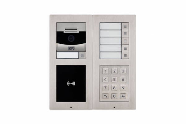 2N IP Videosprechanlage mit RFID-Modul und Zahlen-Code-Funktion für 6-Familienhaus mit 6x7" Innenstation-IS-6VTN16