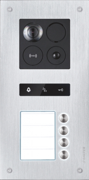 BALTER ERA RFID Unterputz-Türstation für 4 Familienhaus mit Smartphone App und Bewegungsmelder-Funktion