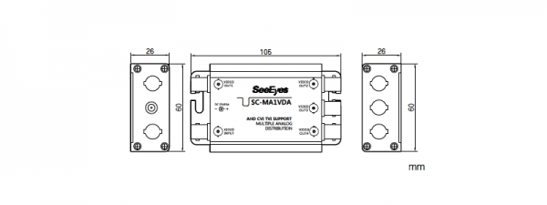 4-fach Signalverteiler, HD-TVI, AHD, HD-CVI