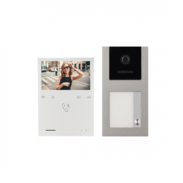 AUFPUTZ Video Türsprechanlage BALTER EVO QUICK mit 4,3 Zoll Monitor 2-Draht BUS  Türstation mit 120° Weitwinkel-Kamera für 1 Familienhaus
