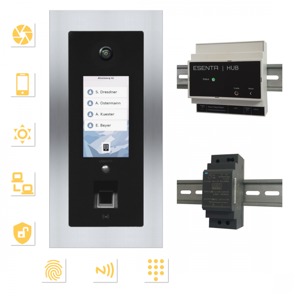 WLAN 8MP IP Video Türsprechanlage mit Fingerprint, Code, RFID, 180° Bildwinkel