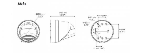 NEOSTAR 8.0MP EXIR IP Dome-Kamera, 2.8-12mm Motorzoom, 3840x2160p, Nachtsicht 30m