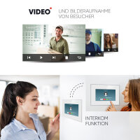 HD WIFI Video Türsprechanlage mit Fingerprint & RFID BALTER EVO für 1-Familienhaus mit 2x Monitor