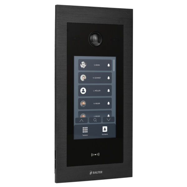 BALTER EVO-HD-TOUCH-7 Türstation Schwarz: 7" Display, Full HD, 2-Draht IP-BUS, 175° Kamera