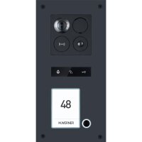 BALTER ERA Black IP Unterputz-Türstation für 1 Teilnehmer, Full HD 1080p, IP 2-Draht BUS, Tag/Nacht, 180° Ultra-Weitwinkelkamera, RFID, 2x Türschlössersteuerung, Bewegungsmelder