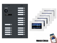 WLAN Video Türsprechanlage BALTER EVO 2-Draht BUS Komplettsystem für 17-Familienhaus