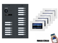 WLAN Video Türsprechanlage BALTER EVO 2-Draht BUS Komplettsystem für 18-Familienhaus