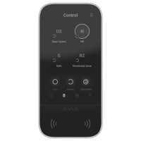 AJAX | Bedienteil | Touchscreen | Autorisierung per Tag + Code + Smartphone | Weiß | Keypad Touch