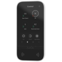 AJAX | Bedienteil | Touchscreen | Autorisierung per Tag + Code + Smartphone | Weiß | Keypad Touch