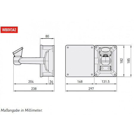 VIDEOTEC Wandarm mit Anschlusskasten