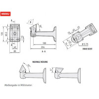 VIDEOTEC Wandarm mit Kabelmanagement