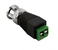 Adapter von BNC-Stecker (Koaxialkabel) auf 2-Draht-Kabel