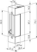 E - TÜRÖFFNER  / MECH. ENTRIEGELUNG / 12V AC & DC / OHNE SCHLIEßBLECH-IS-ET250XS-NR