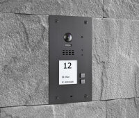 BALTER EVIDA Graphit RFID Edelstahl -Türstation für 2 -Familienhaus, 2-Draht BUS