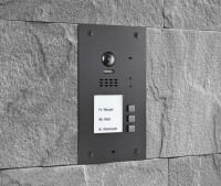 EVIDA Graphit RFID Edelstahl -Türstation für 3 -Familienhaus, BALTER