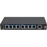 8x PoE Netzwerk Switch, 1x Uplink-Ports, 120W,...