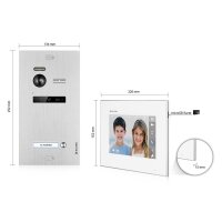 BALTER EVO Video Haussprechanlage 2-Draht BUS für 1-Familienhaus mit 4x 7" Displays