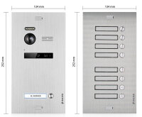 BALTER EVO 150° Unterputz Video Türstation 2-Draht BUS für 10-Familienhaus