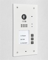 BALTER EVIDA White RFID Edelstahl-Außenstation für 3 -Familienhaus, 2-Draht BUS Technologie