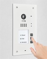 BALTER EVIDA White RFID Edelstahl-Außenstation für 3 -Familienhaus, 2-Draht BUS Technologie