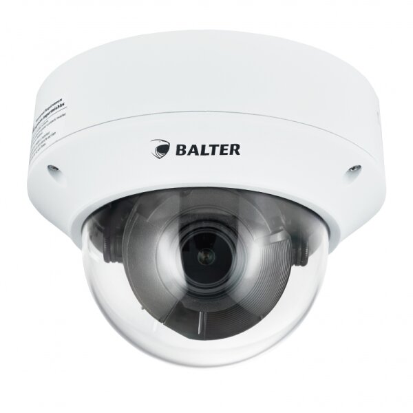 BALTER X ECO 4.0MP Vandalensichere IP Dome-Kamera, 2.7-13.5mm AF Motorzoom, Nachtsicht 50m, WDR 120dB, Mikrofon eingebaut, RJ45 + BNC Ausgänge