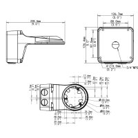 BALTER X Wandhalterung mit Anschlussdose / Junction Box für mini Dome-Kameras, Aluminium, Weiß