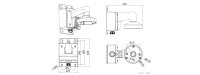 NEOSTAR Wandhalterung mit Anschlussbox / Junction Box für mini Dome-Kameras, Aluminium, Weiß