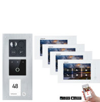 Balter ERA Video Sprechanlage mit Fingerprint für 1 Familienhaus mit 4x 7" Monitor